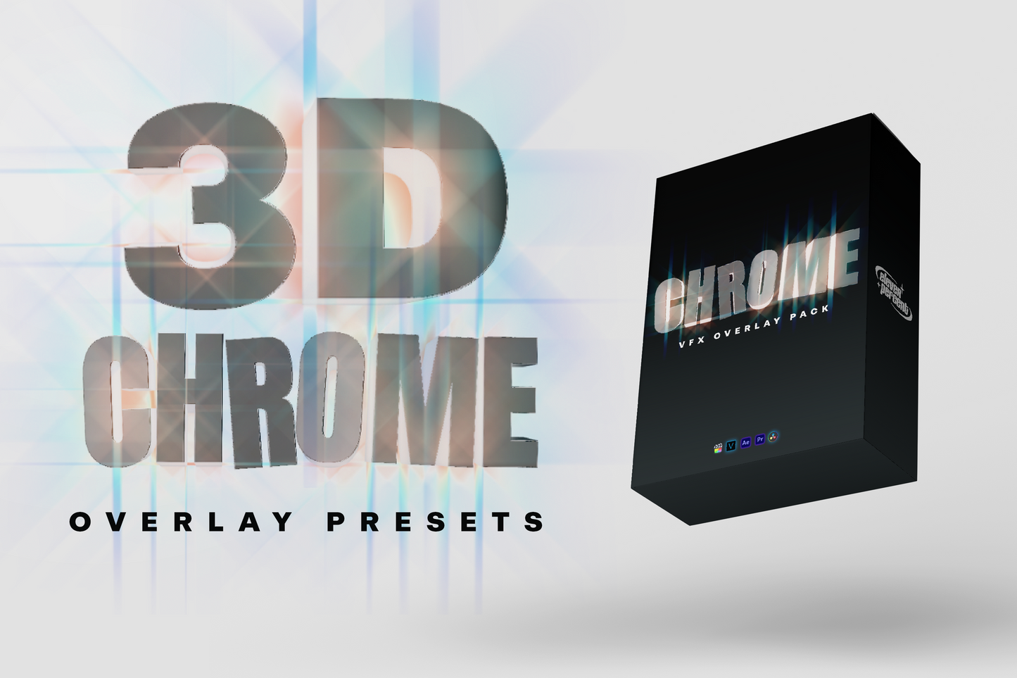 3D Chrome Video Assets Overlay Pack