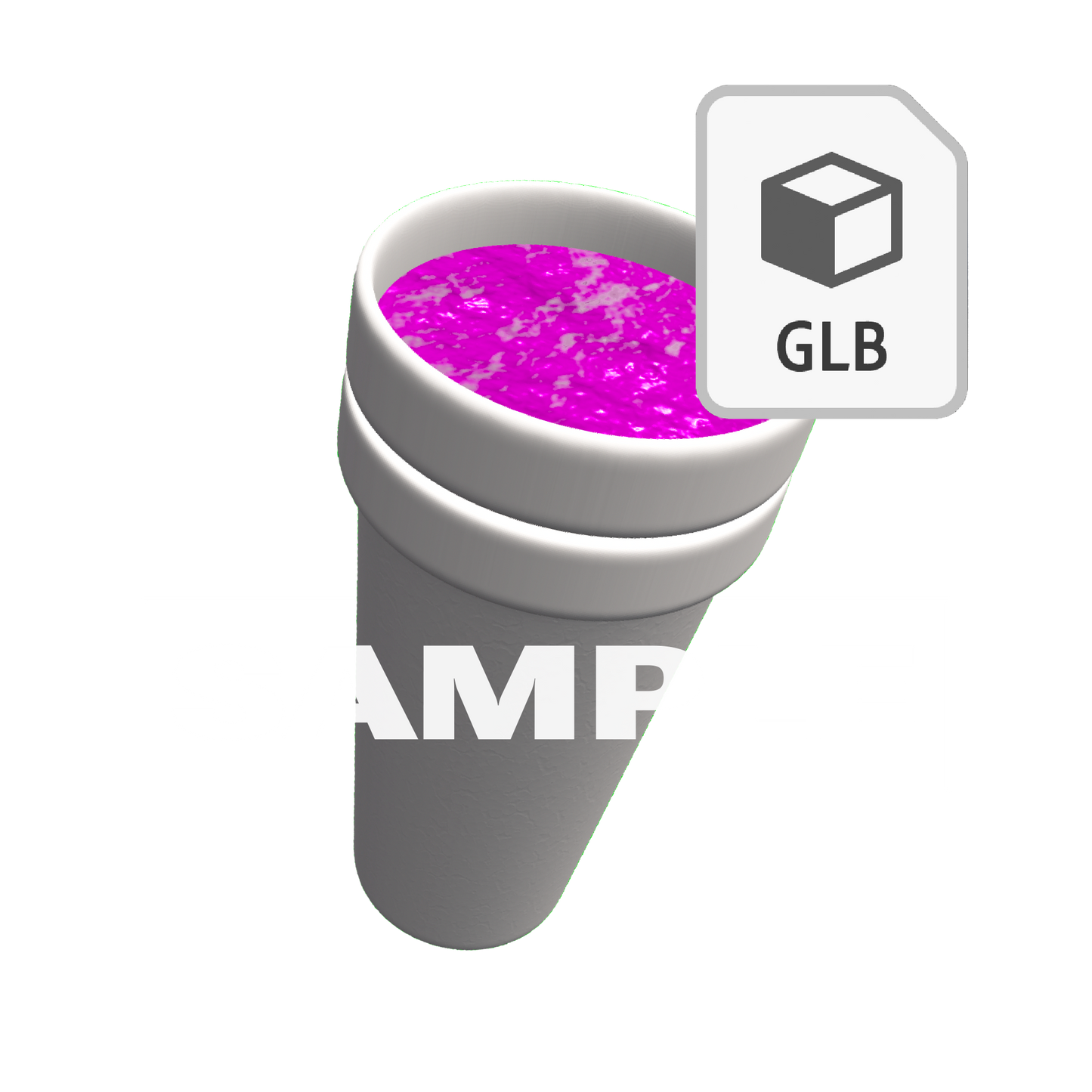 Free 3D Animated Lean Cup GLB File Sample