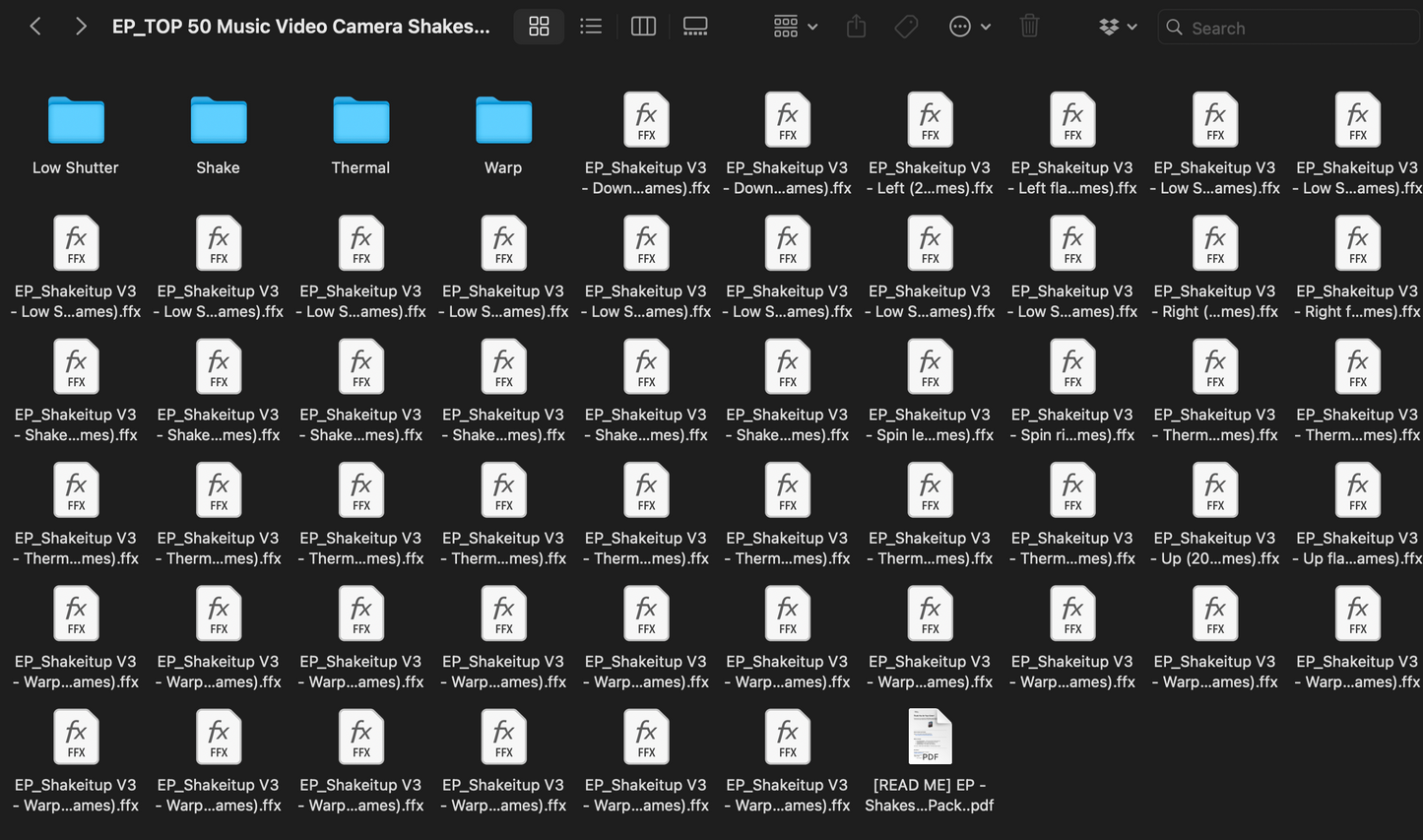 TOP 50 Music Video Camera Shakes & Transition Pack