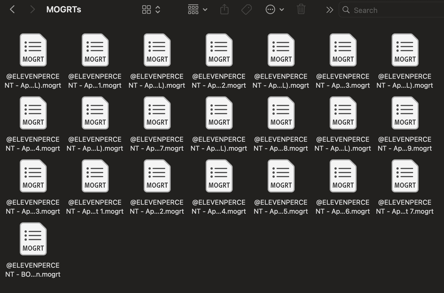 Apple Liquid Glass Animation Pack (20x MOGRT Presets)