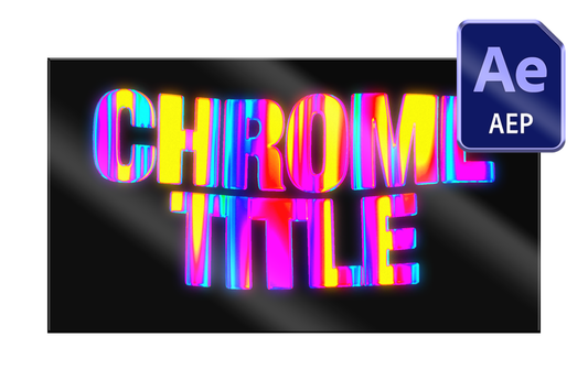 Glowing Chrome Title After Effects Project File