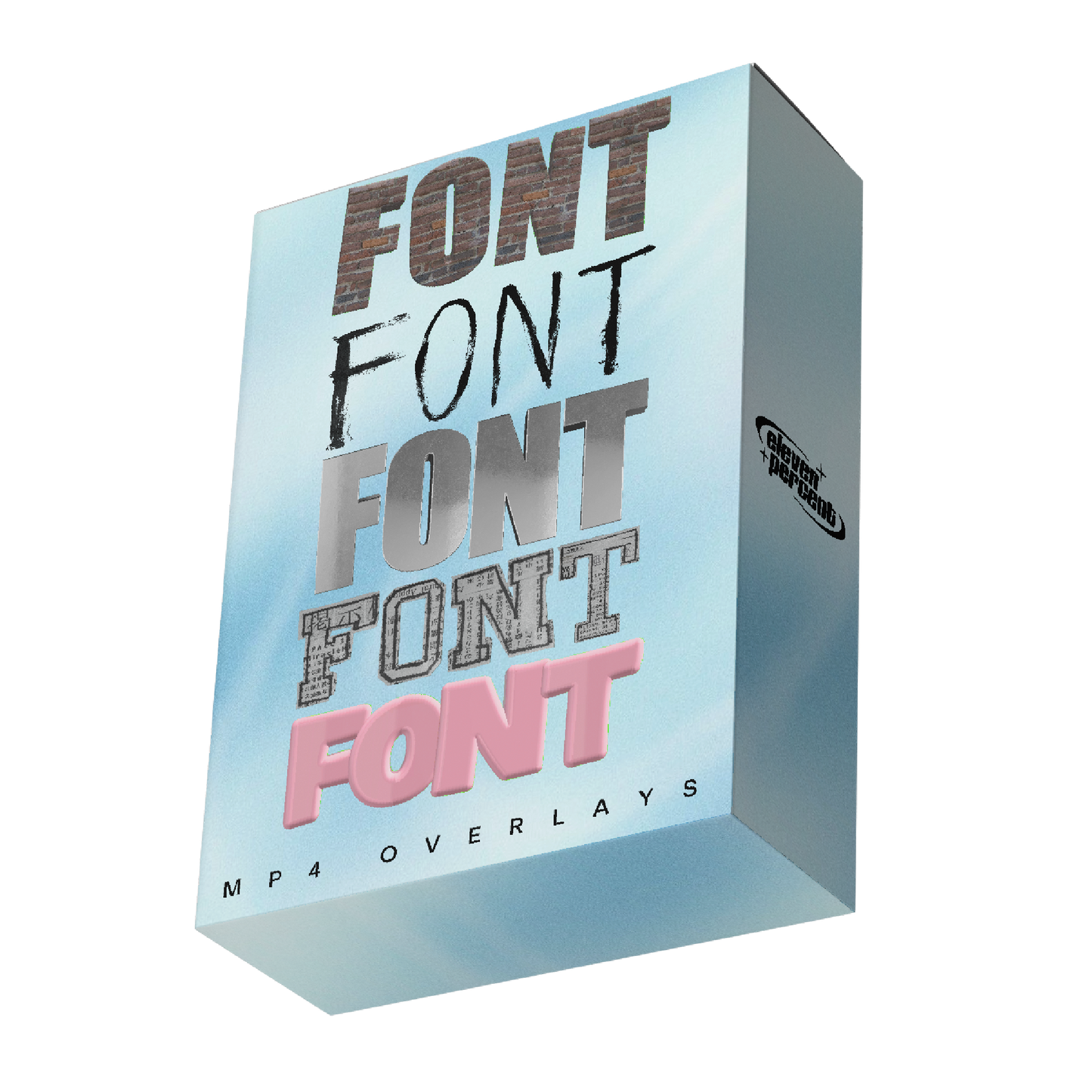 3D Text Font Overlay Pack