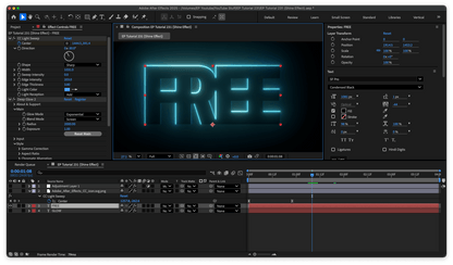 Shine Glow Light Sweep Preset After Effects - Free Sample