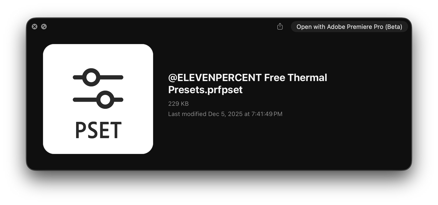 Thermal Heat Map Preset - Free Sample
