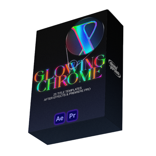 30 Glowing Neon Chrome Title Card Templates