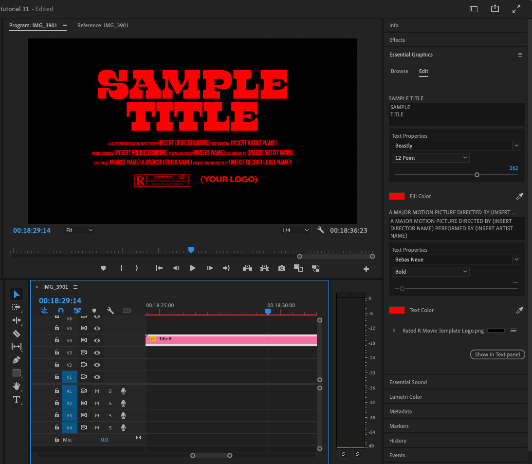 Image 13 for Music Video Title Template