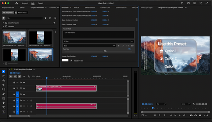 Apple Liquid Glass Animation Pack (20x MOGRT Presets)