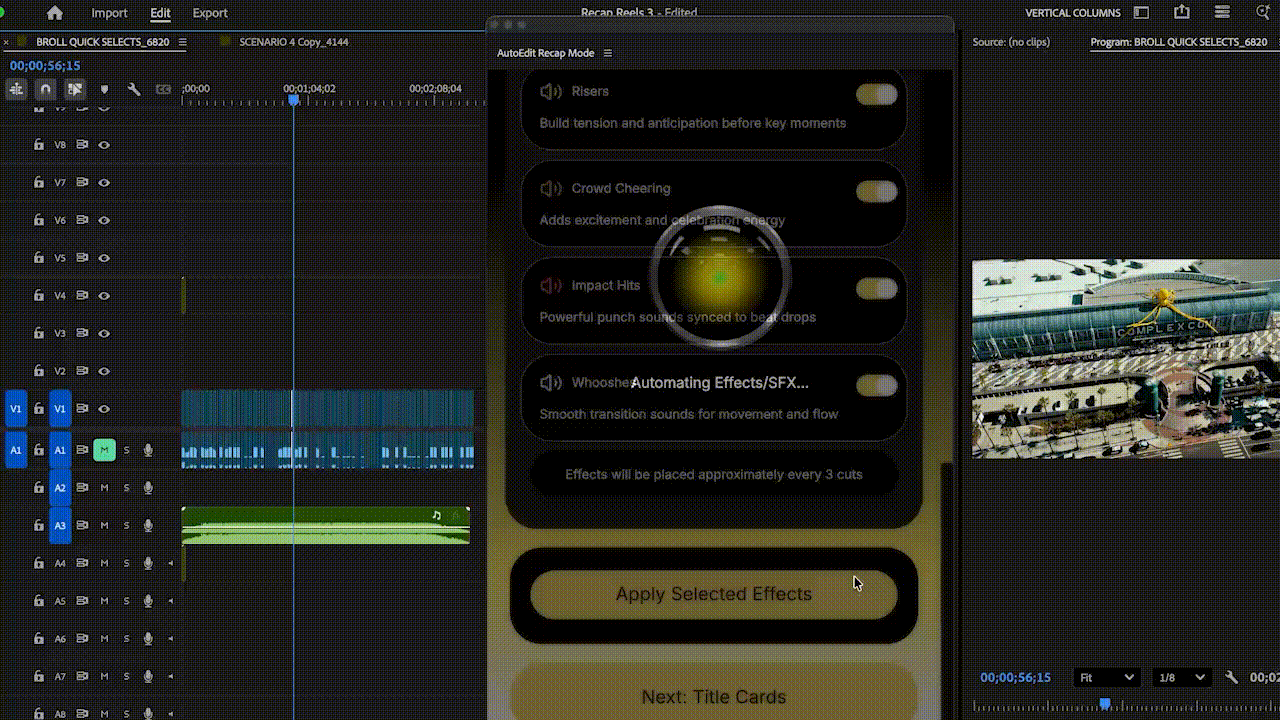 AutoEdit™ - AI Event Recap Editor Plugin